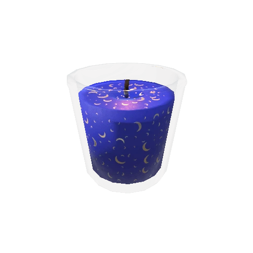 RMH Candle Blue Lit